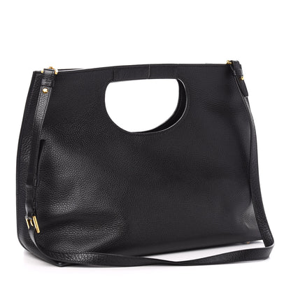 Tom Ford Calfskin Large Alix Padlock Zip Shoulder Bag Black 4 of 12