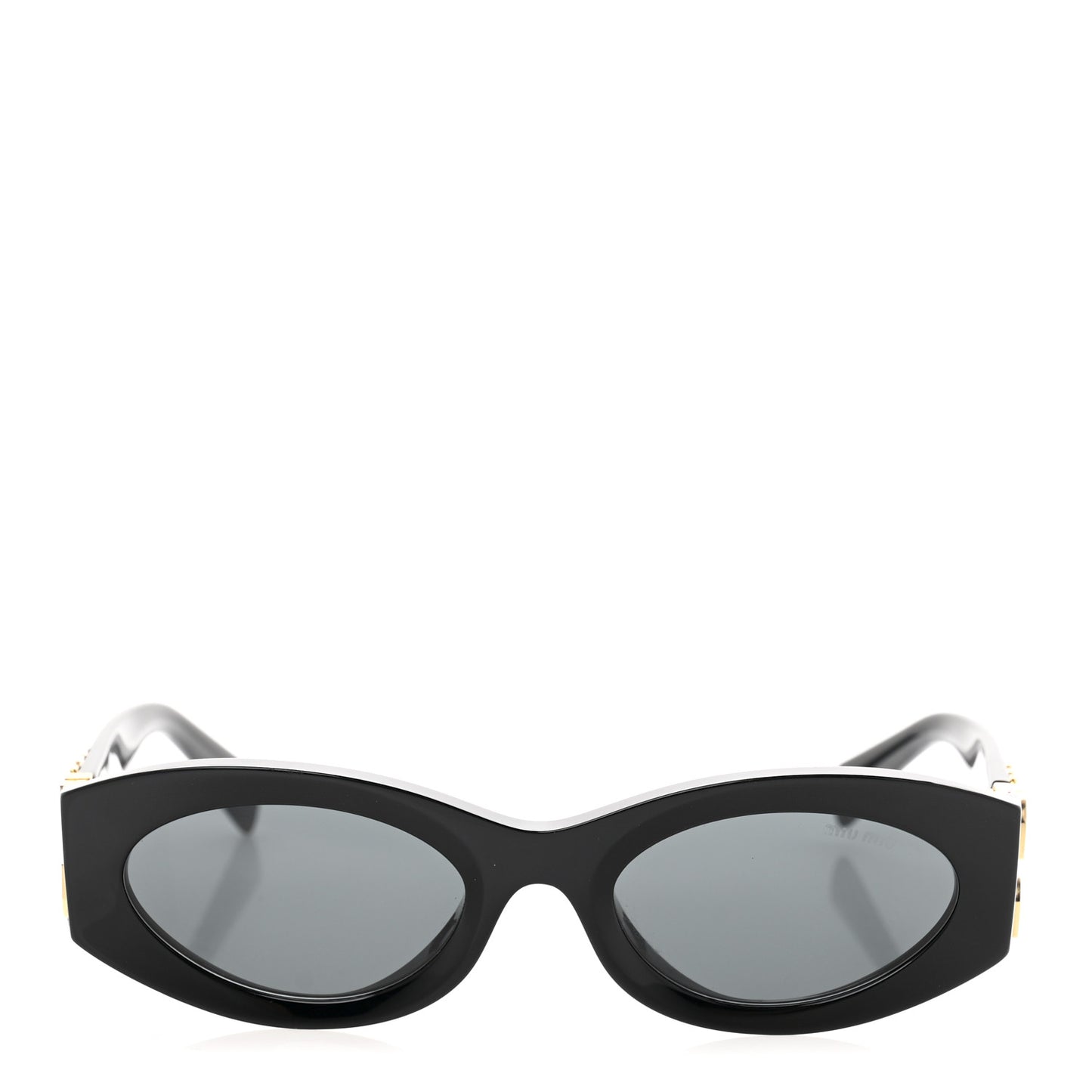 Acetate Oval Glimpse Sunglasses SMU11W Black