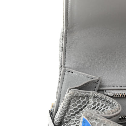 Balenciaga Faux Calfskin Fabric Small Sneakerhead Top Handle Bag Blue Grey 12 of 15