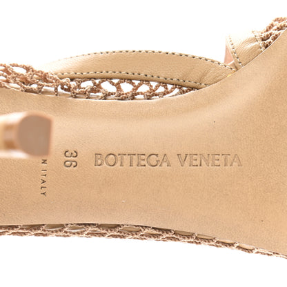 Bottega Veneta Mesh Nappa Chunky Chain Sandals 36 Beige Pony 6 of 9
