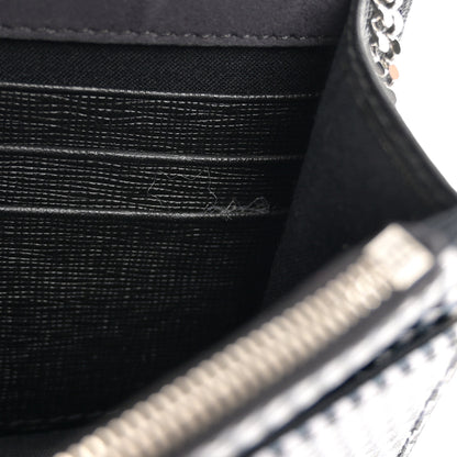 Fendi Vitello Elite Mink Fur Studded Karlito Tube Wallet On Chain Black White 12 of 12