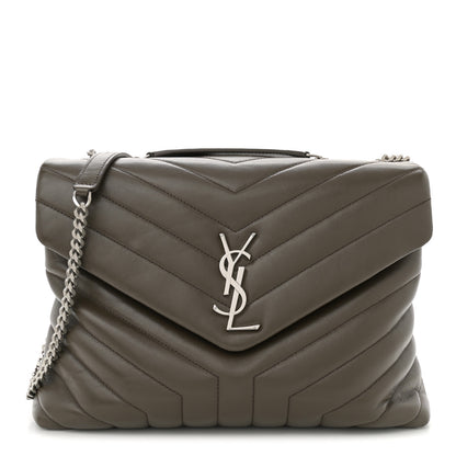 Saint Laurent Calfskin Y Quilted Monogram Medium Loulou Chain Satchel Faggio 1 of 10