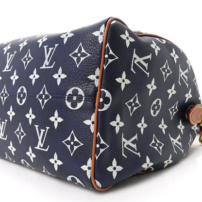 Louis Vuitton Calfskin Monogram Speedy P9 Bandouliere 30 Indigo 11 of 11