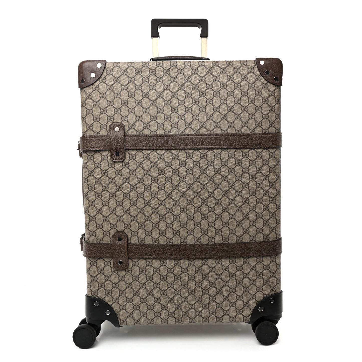 Supreme Monogram Medium Globe-Trotter Suitcase Brown