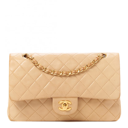 Chanel Lambskin Quilted Medium Double Flap Beige 1 of 11