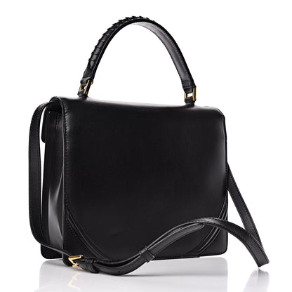 Alexander McQueen Calfskin Flower Top Handle Black 3 of 13