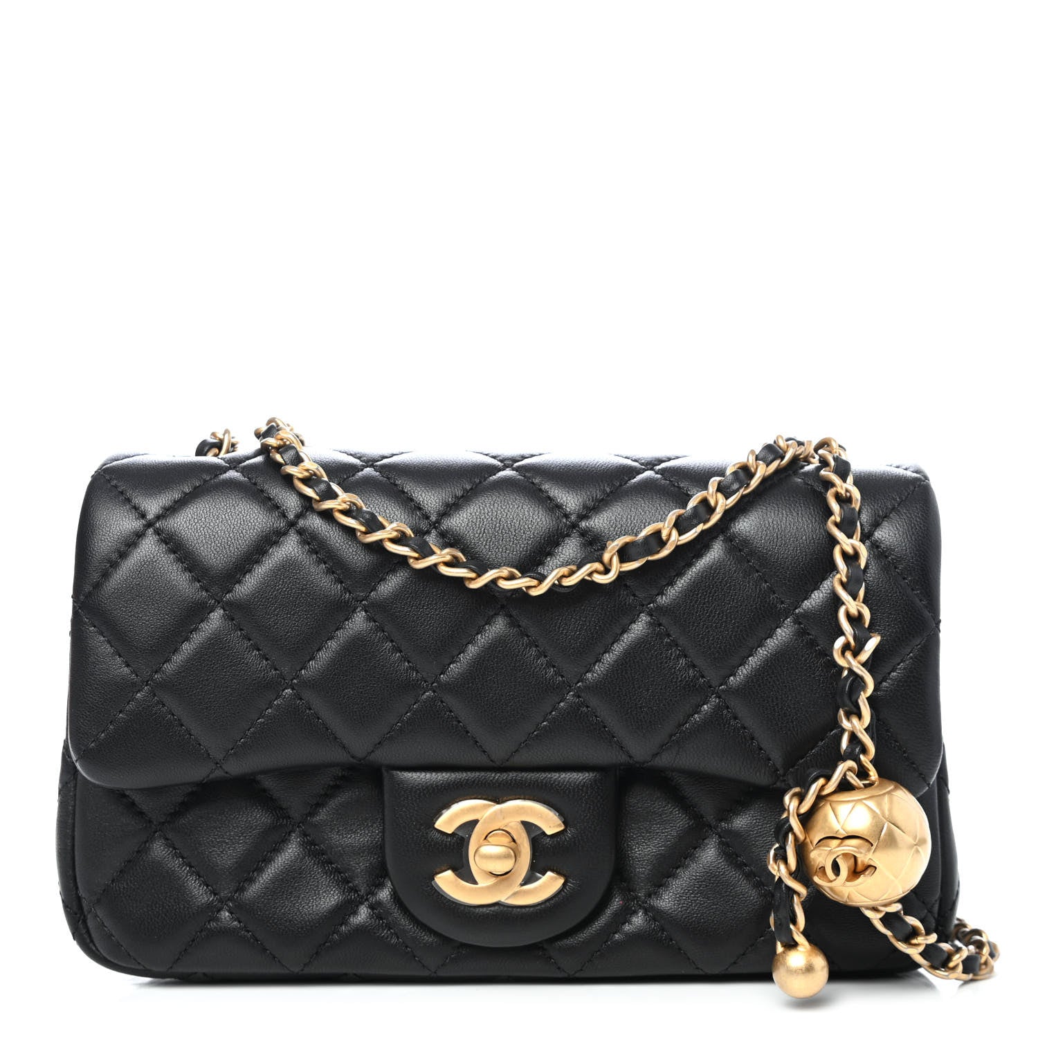 Chanel Lambskin Quilted Mini Rectangular Pearl Crush Flap Black 1 of 4