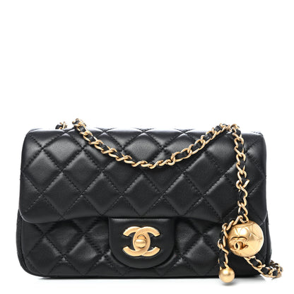 Chanel Lambskin Quilted Mini Rectangular Pearl Crush Flap Black 1 of 4