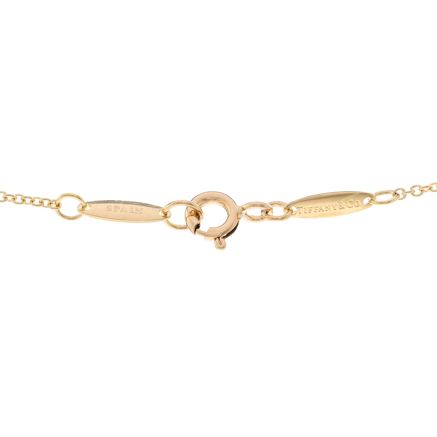 Tiffany 18K Yellow Gold 11mm Elsa Peretti Open Heart Pendant Necklace 5 of 5