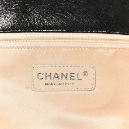 Chanel Lambskin Quilted Large East West Tote Black 6 of 10
