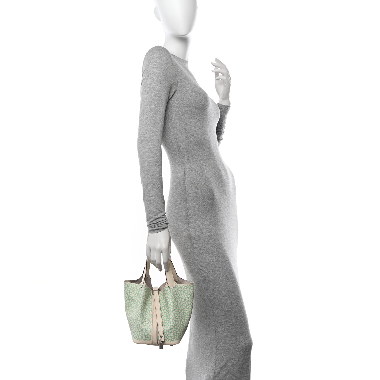 Hermes Swift Lucky Daisy Picotin Lock 18 PM Nata Vert 2 of 10