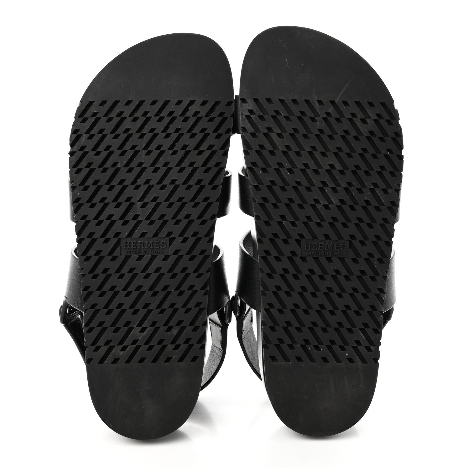 Hermes Calfskin Womens Takara Sandals 38 Black 5 of 12