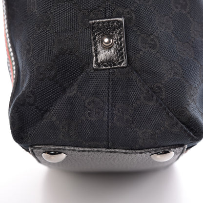 Gucci GG Monogram Web Handle Vertical Tote Bag Black 10 of 17