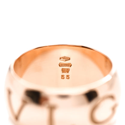 Bulgari 18K Rose Gold Monologo Band Ring 54 7 4 of 5