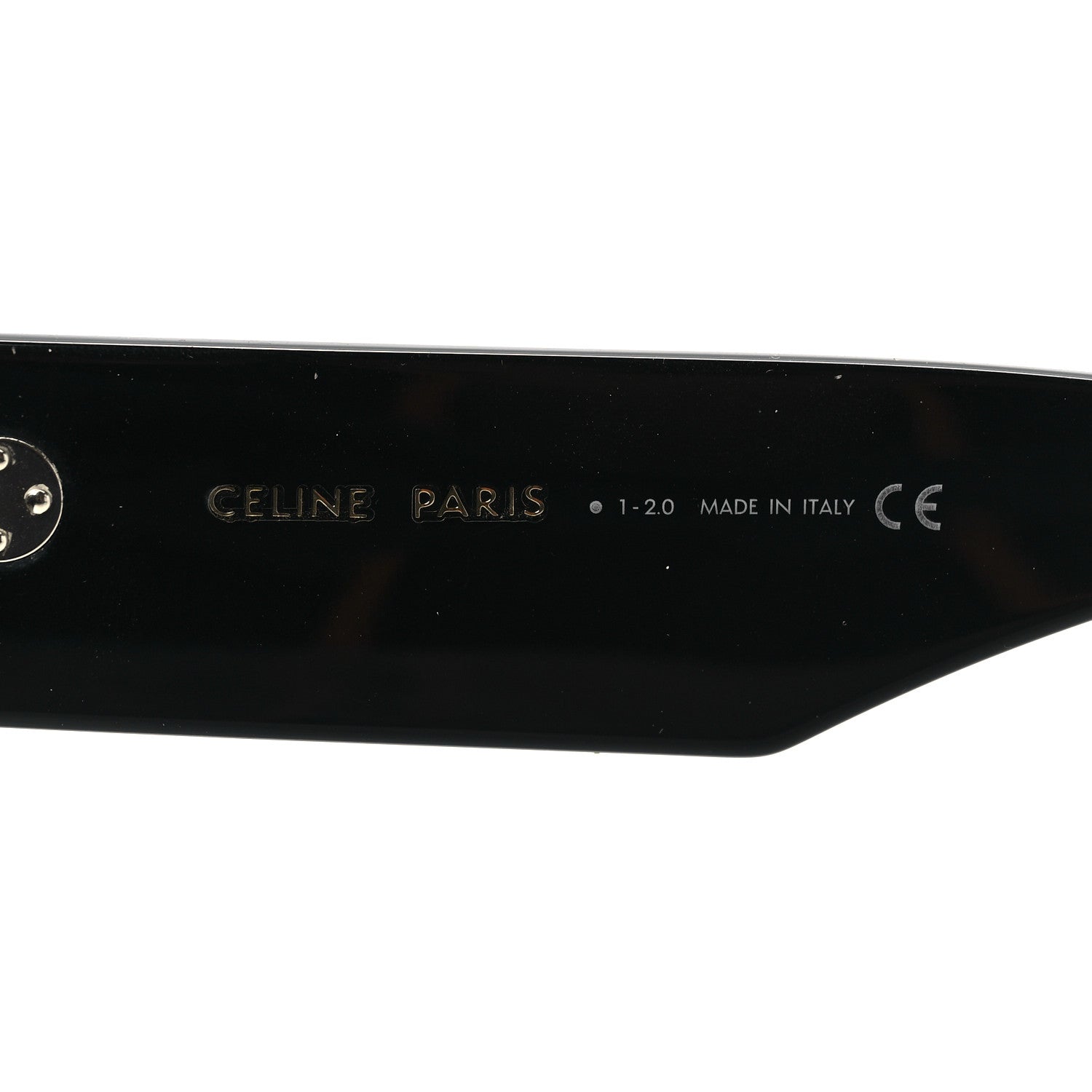 Celine Acetate Flat Top Rectangular Sunglasses CL400921 Black 5 of 6