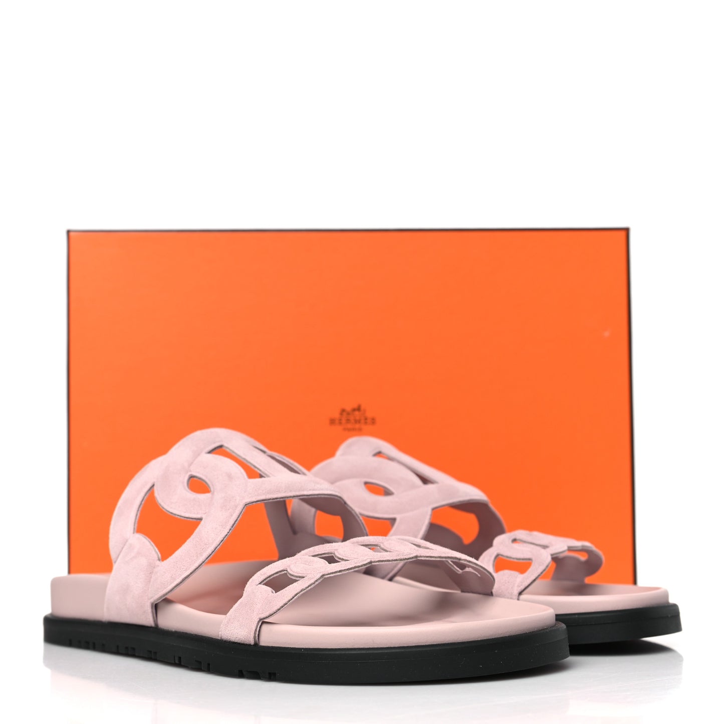 Suede Goatskin Extra Sandals 38.5 Rose Porcelain