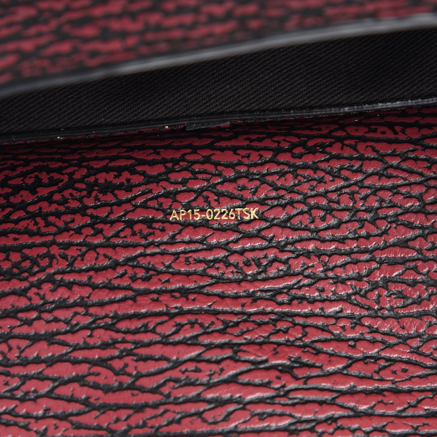 3.1 Phillip Lim 3.1 Textured Calfskin Mini Pashli Satchel Black Red 7 of 8