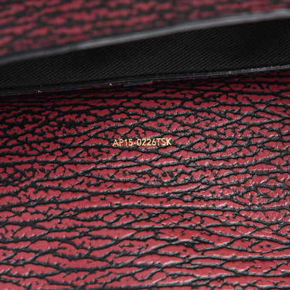 3.1 Phillip Lim 3.1 Textured Calfskin Mini Pashli Satchel Black Red 7 of 8