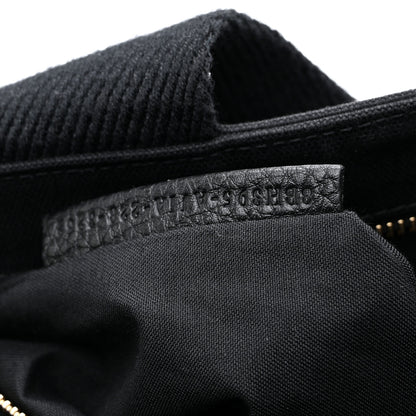 Fendi X VERSACE Cotton Canvas Cuoio Romano Fendace Logo Embroidered Signature Shopping Tote Black Gold 7 of 11