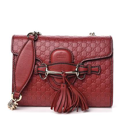 Gucci Soft Microguccissima Mini Emily Chain Shoulder Bag Rosso 1 of 12