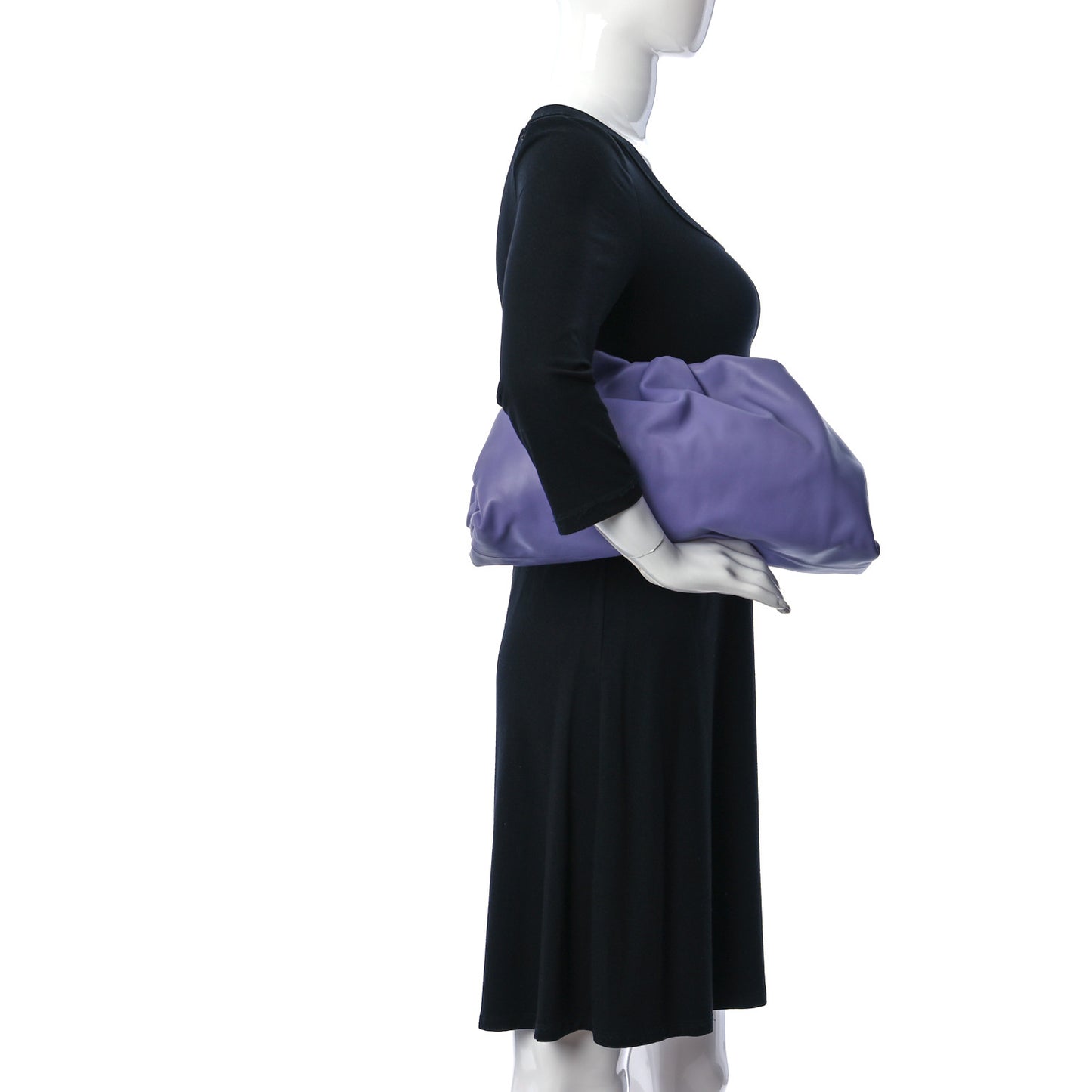 Smooth Butter Calf The Pouch Oversized Clutch Lavender