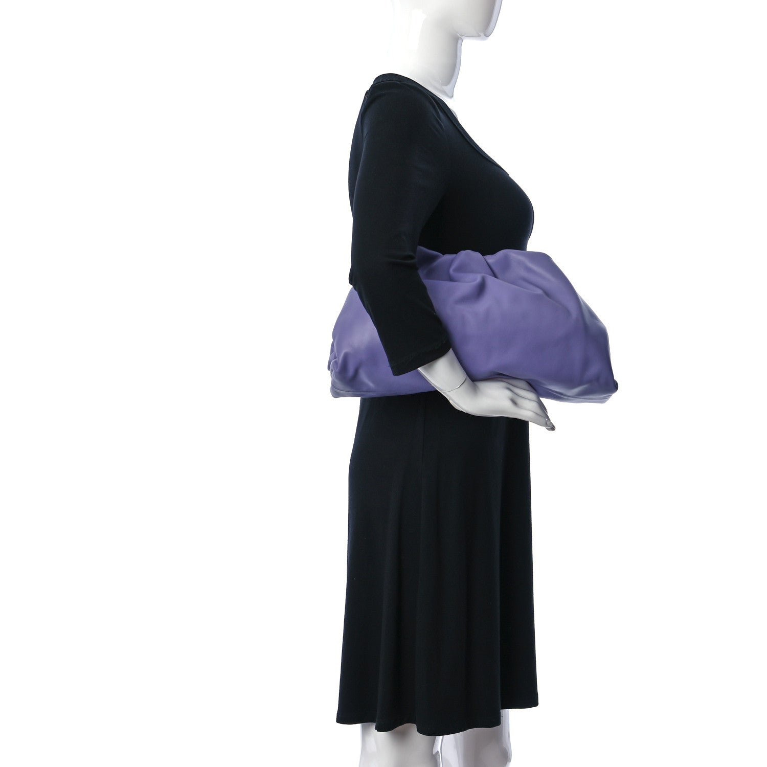 Bottega Veneta Smooth Butter Calf The Pouch Oversized Clutch Lavender 2 of 15