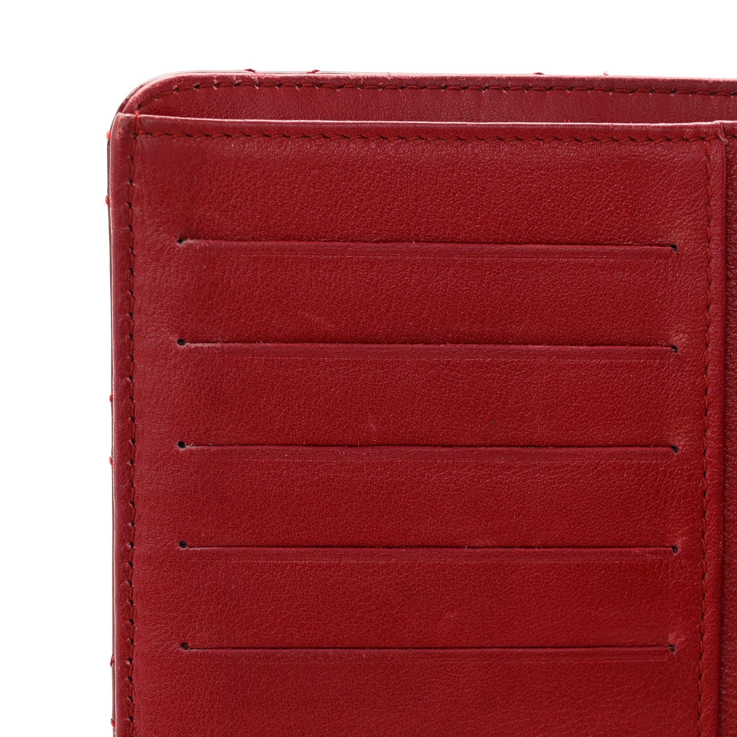 Patent Quilted Brilliant Zipped Pocket Wallet Dark Red