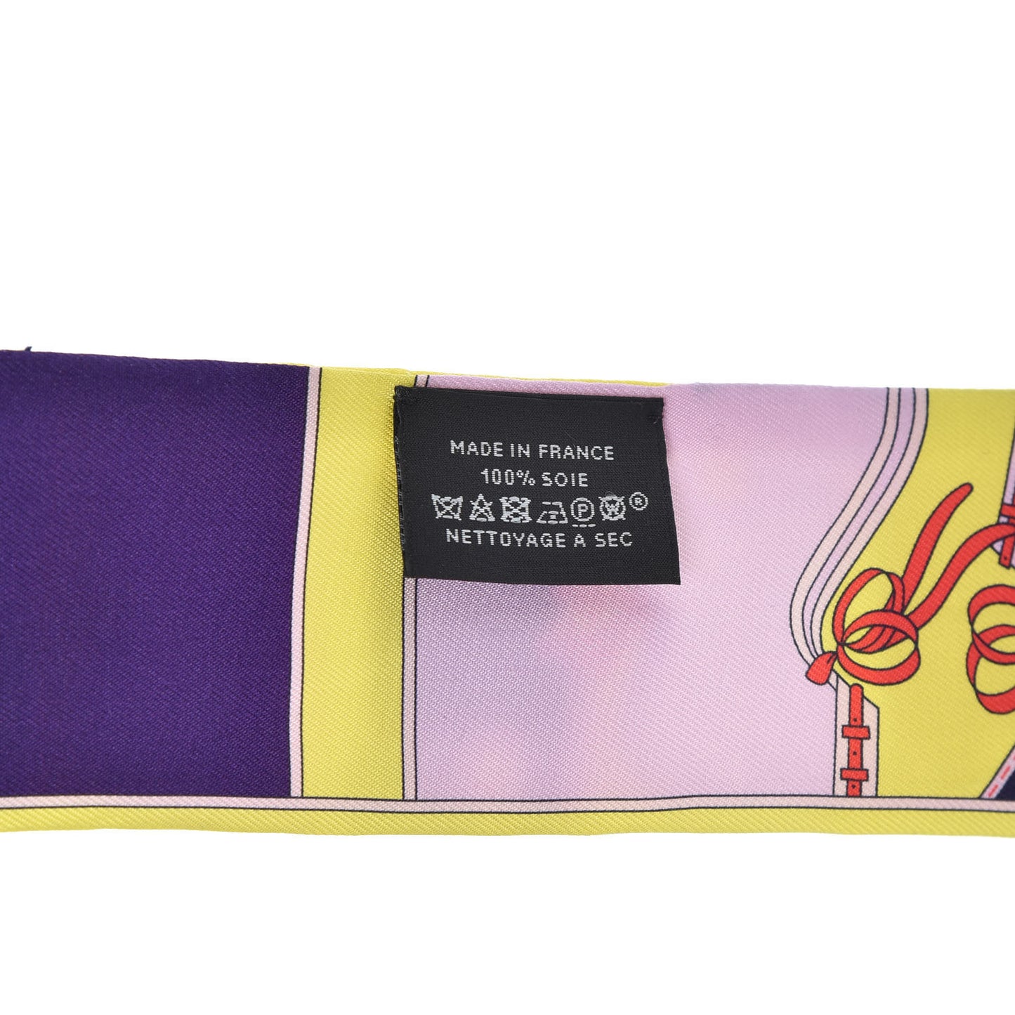 Silk Camails Twilly Jaune Vif Encre Parme