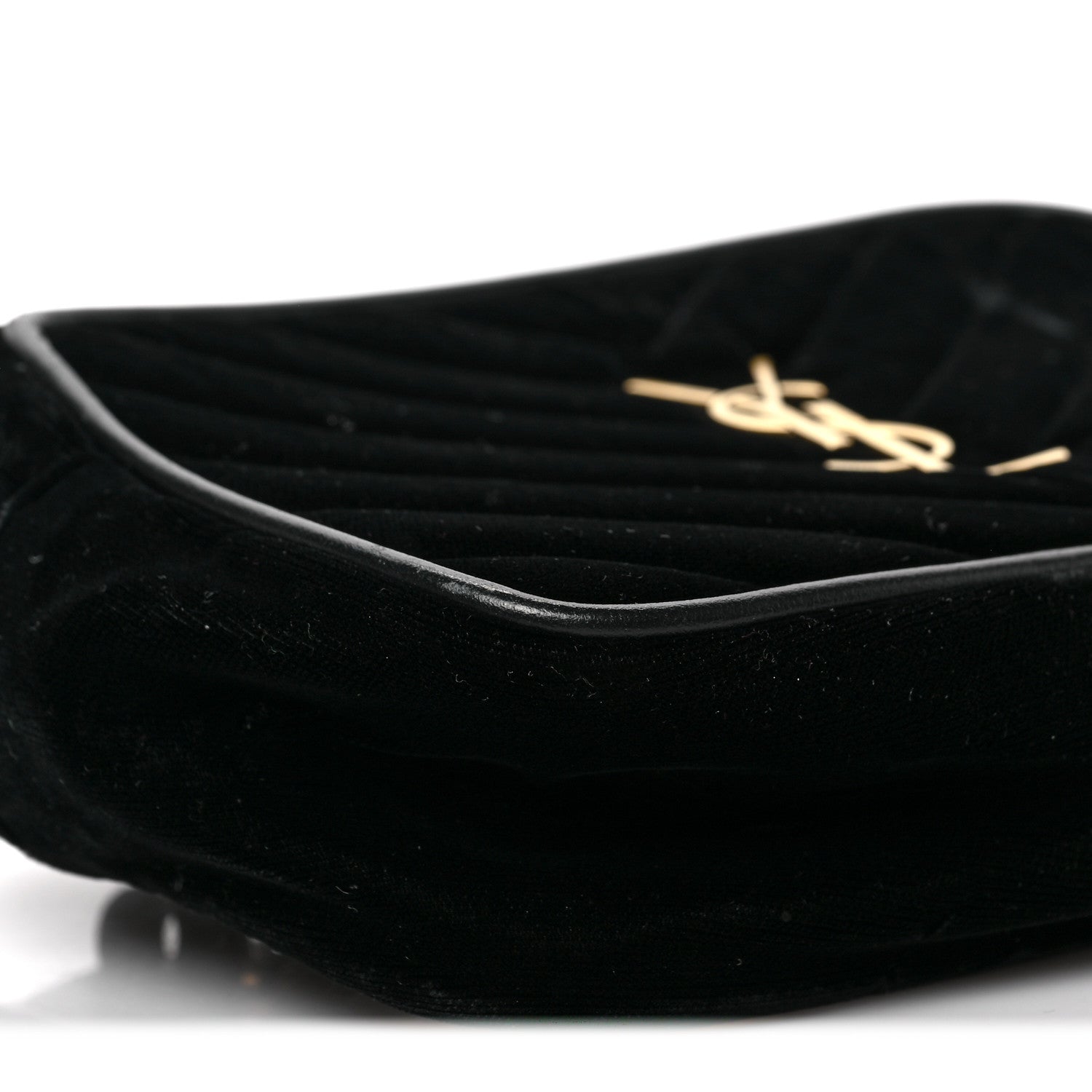 Saint Laurent Velour Matelasse Monogram Lou Belt Bag Black 7 of 8