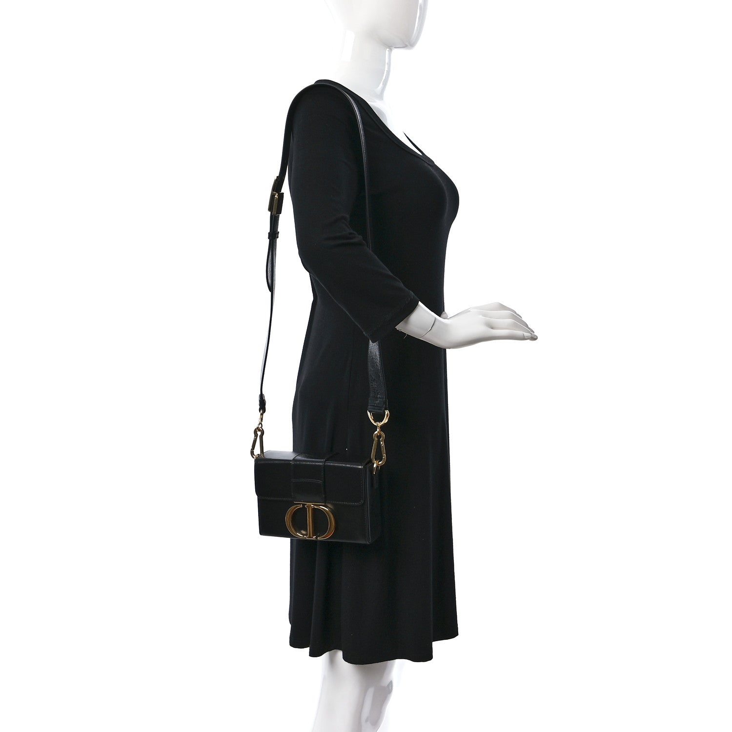 Christian Dior Box Calfskin 30 Montaigne Box Bag Black 2 of 8
