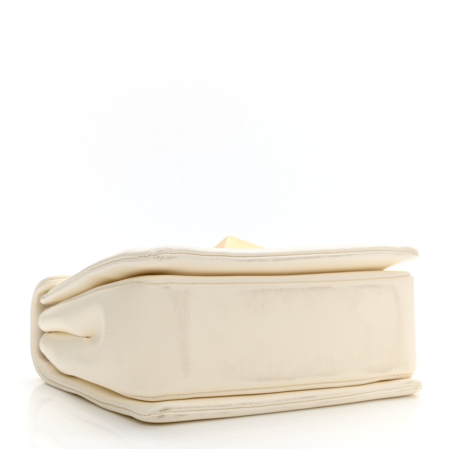 Valentino Garavani Nappa One Stud Chain Clutch Ivory 3 of 8