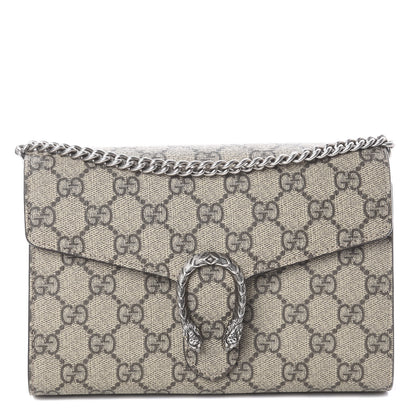 Gucci GG Supreme Monogram Mini Dionysus Chain Wallet Beige Taupe 1 of 8