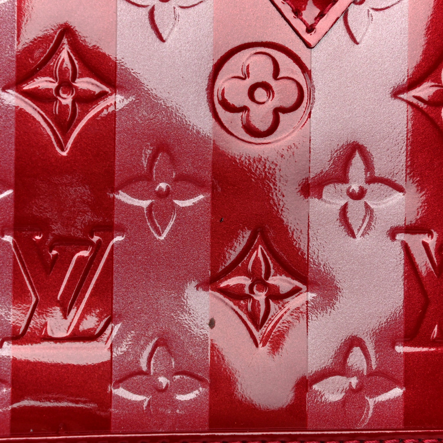 Louis Vuitton Vernis Rayures Alma BB Pomme D'Amour 13 of 14