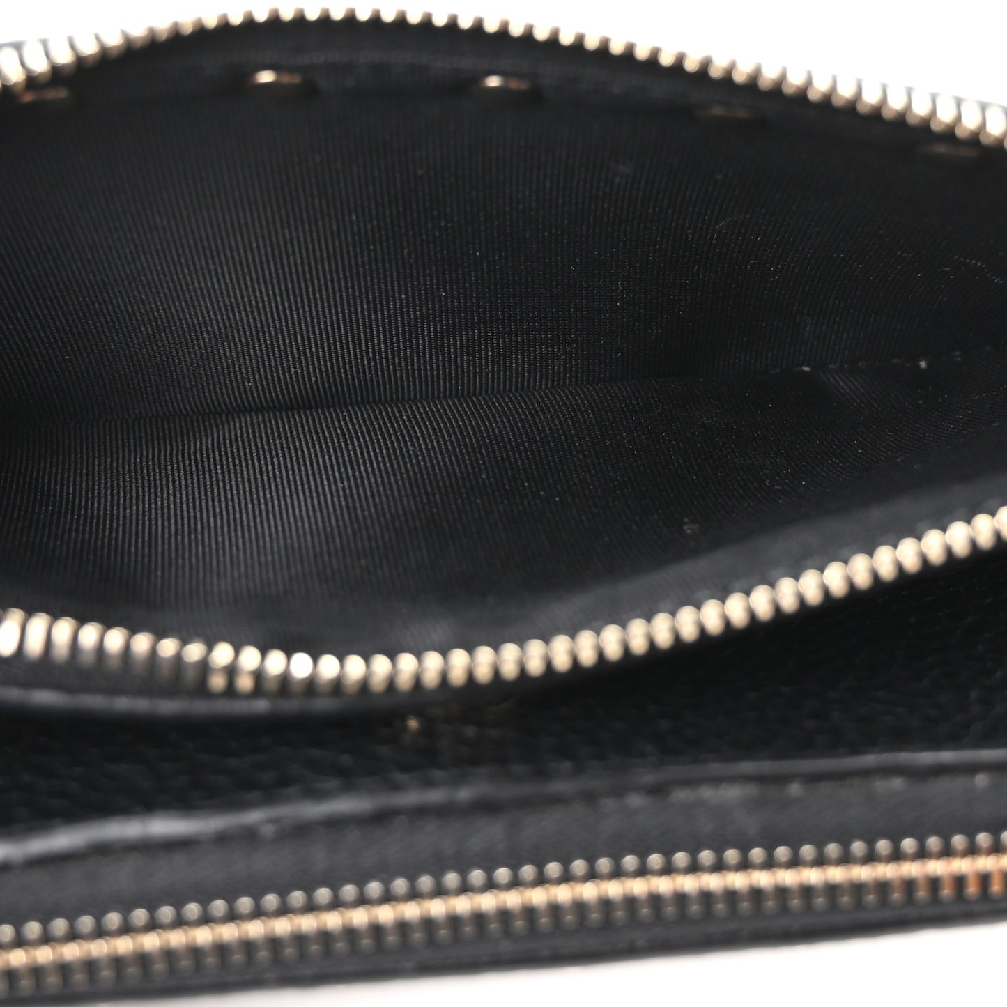 Pebbled Calfskin Rockstud Continental Wallet Black