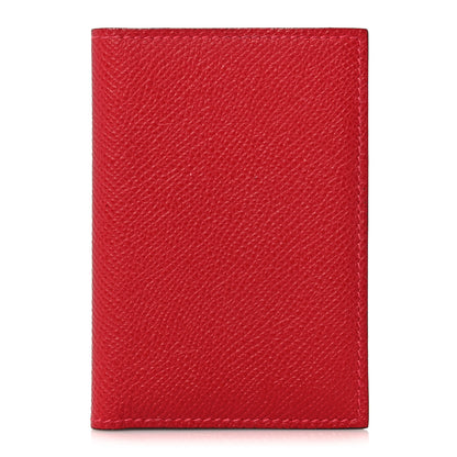 Hermes Epsom MC2 Euclide Card Holder Case Rouge Casaque 1 of 7