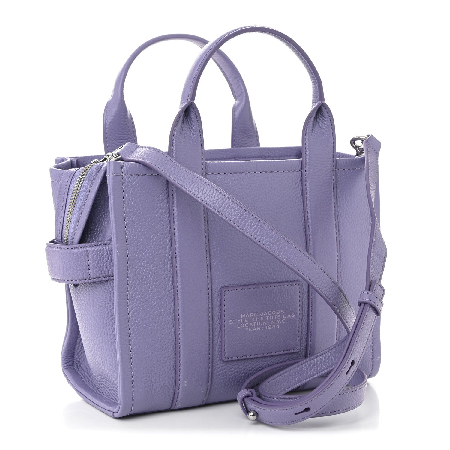 Marc Jacobs Grained Calfskin Small The Tote Bag Lavender 3 of 12
