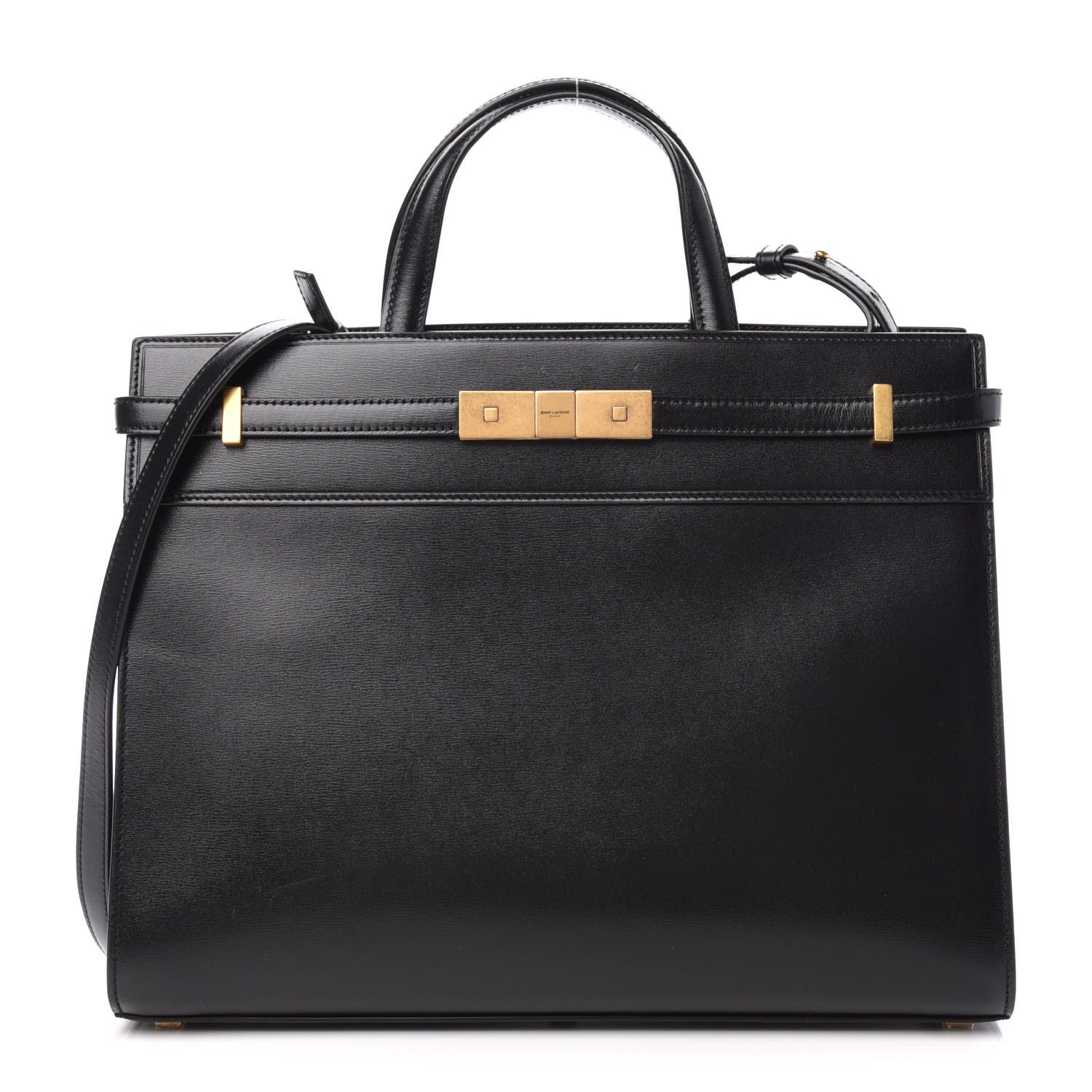 Saint Laurent Calfskin Small Manhattan Shopper Tote Black 1 of 12