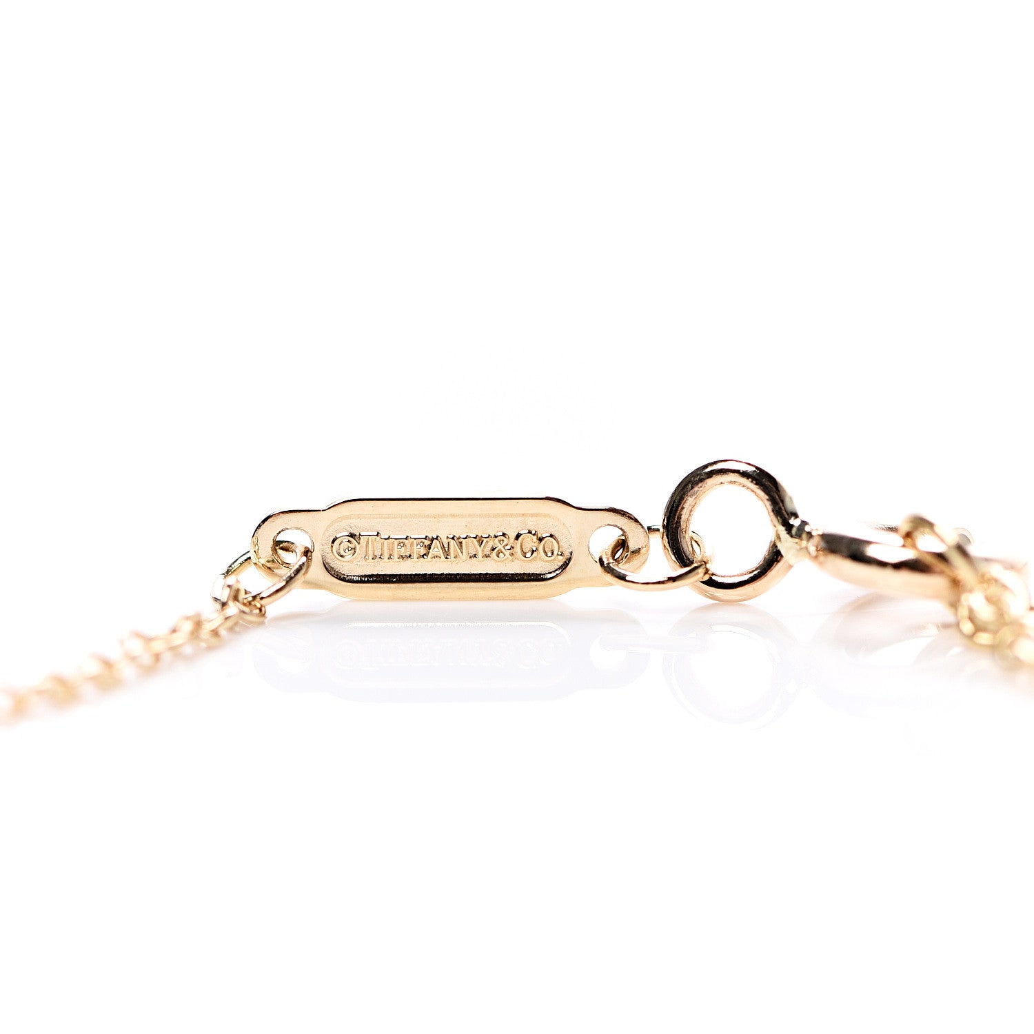Tiffany 18K Yellow Gold Small T Smile Pendant Necklace 4 of 5
