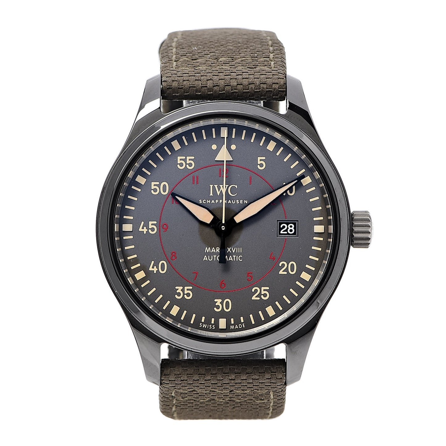 Stainless Steel Ceramic Nylon 41mm Mark XVIII Top Gun Miramar Automatic Watch Khaki IW324702