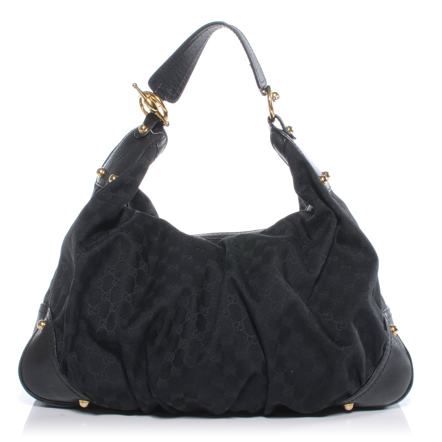 Monogram Large Jockey Hobo Black
