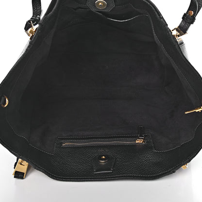 Tom Ford Grained Calfskin Sedgwick Medium Zipper Tote Black 5 of 9