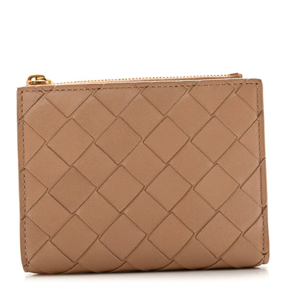 Bottega Veneta Nappa Intrecciato Small Bi-fold Zip Wallet Porridge 1 of 11