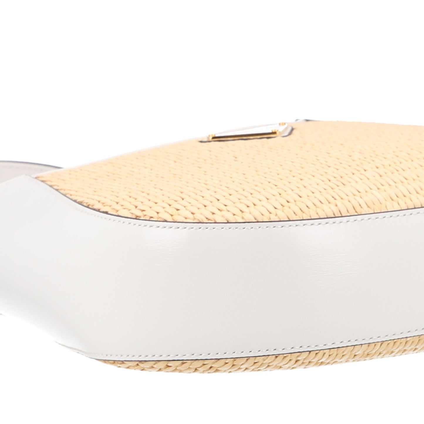 Paglia Spazzolato Shoulder Bag Naturale White