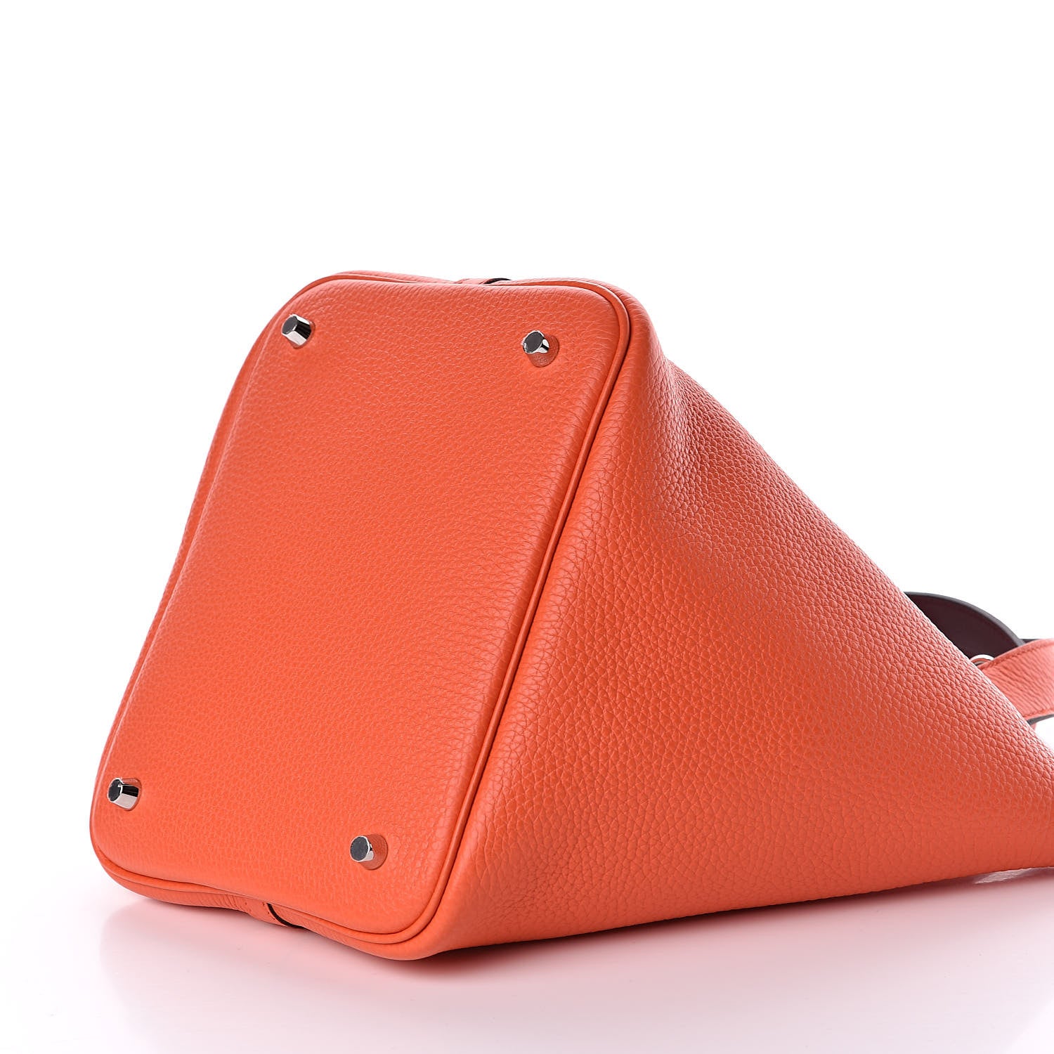 Hermes Taurillon Clemence Picotin Lock 22 MM Orange Poppy 9 of 10
