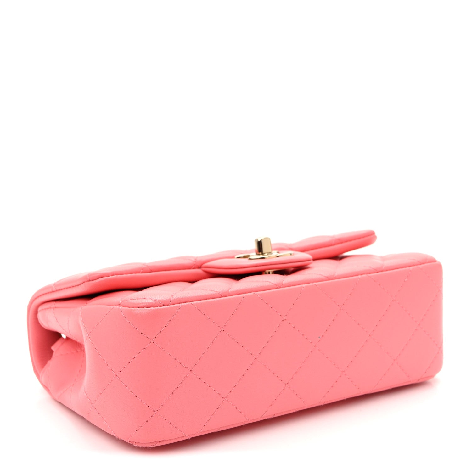 Chanel Lambskin Quilted Mini Rectangular Flap Pink 4 of 11