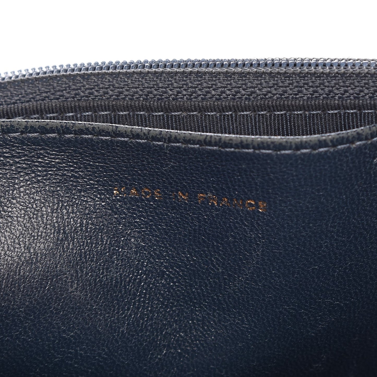 Lambskin Quilted Wallet On Chain WOC Blue