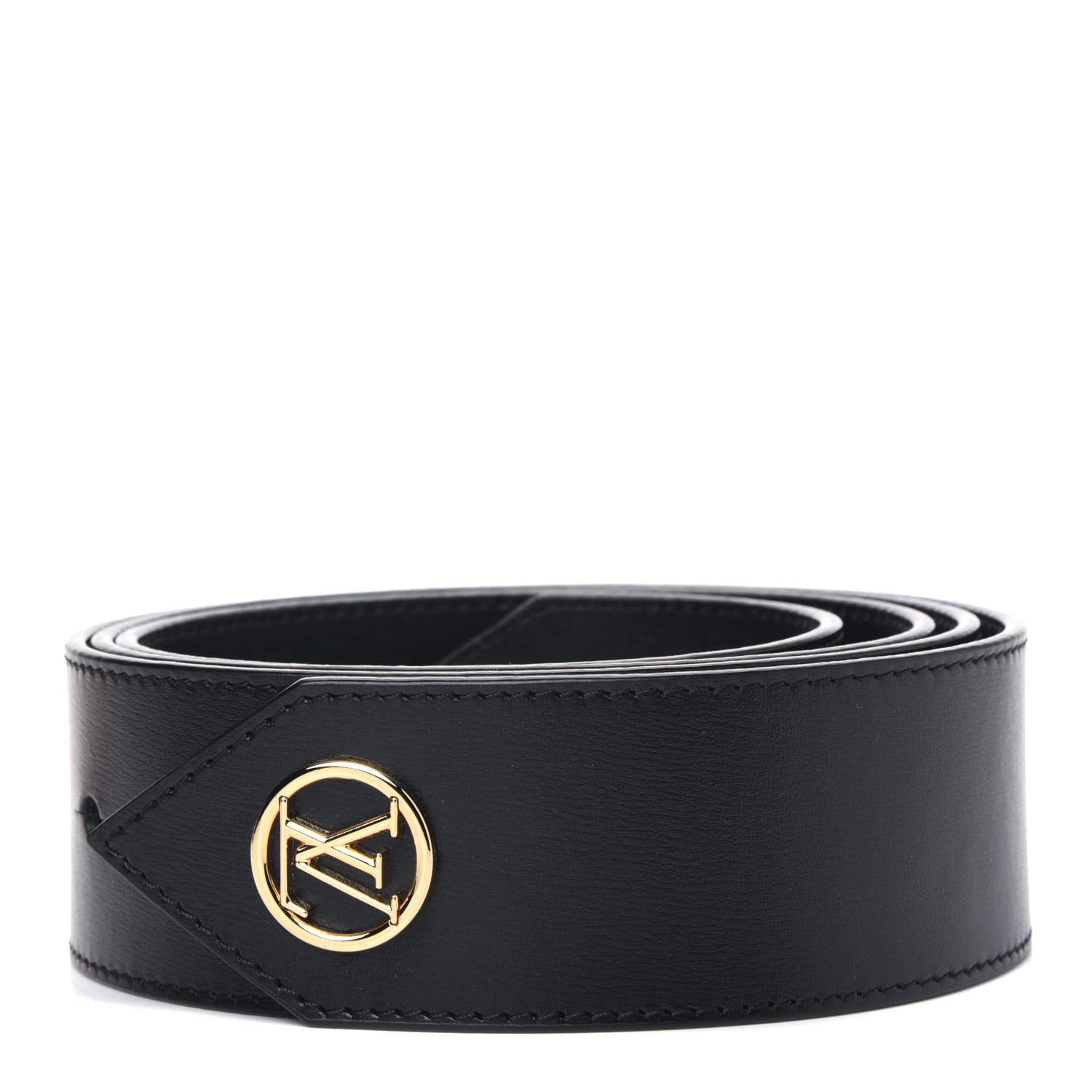 Louis Vuitton Calfskin 45mm Tie The Knot LV Belt 85 34 Black 1 of 4