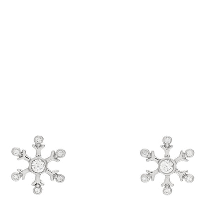 Tiffany Platinum Diamond Snowflake Earrings 1 of 5