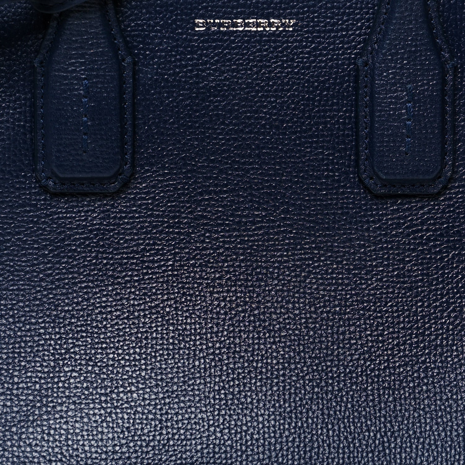 Burberry Grainy Calfskin House Check Small Banner Tote Regency Blue 10 of 13