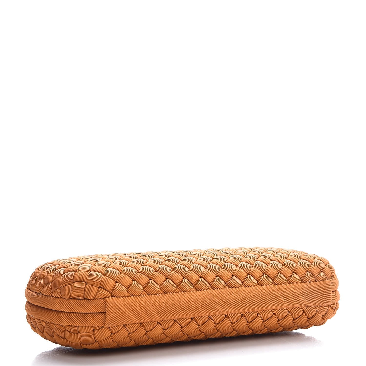 Bottega Veneta Silk Faille Intrecciato Knot Clutch Burnt Sun 4 of 7
